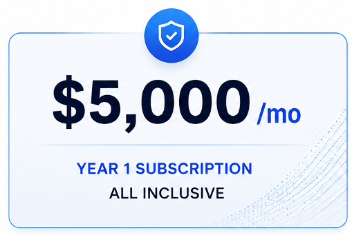 $5,000/mo — Year 1 Subscription, All Inclusive